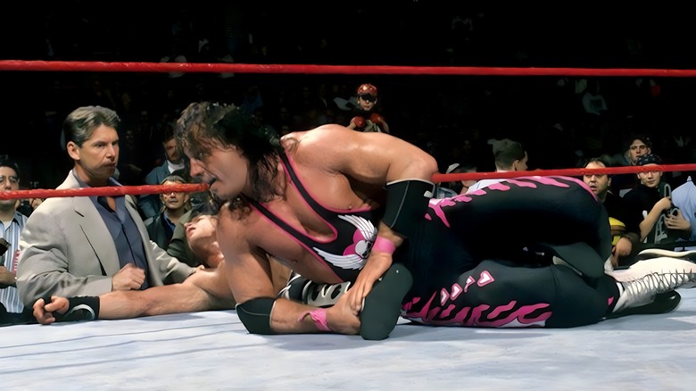 Bret Hart lying in the ring