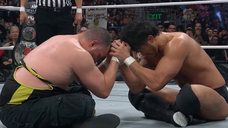 Eddie Kingston and Katsuyori Shibata sitting