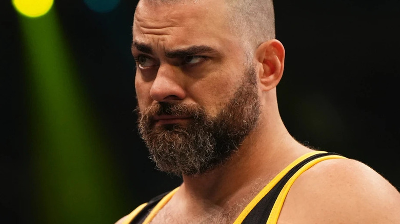 Eddie Kingston with a quizzical look on his face AEW