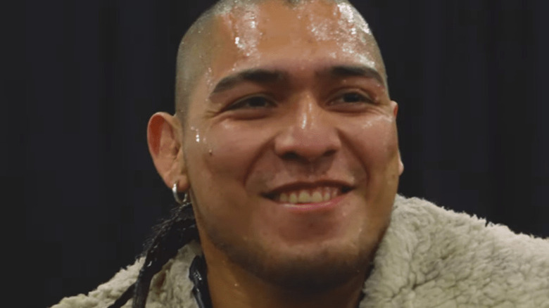 AAA's Hijo del Vikingo smiling