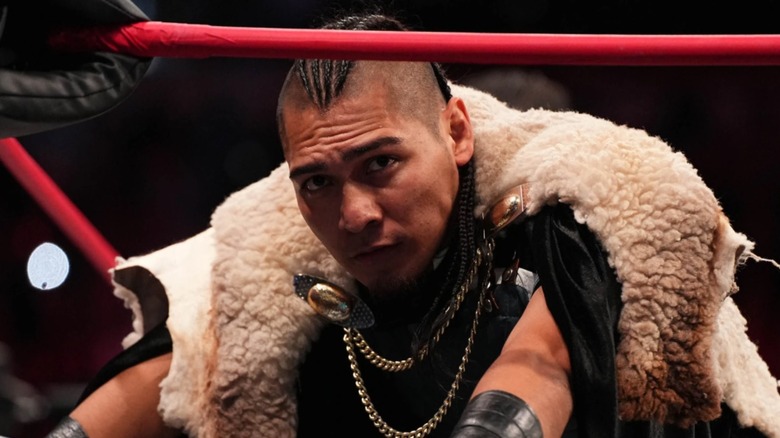 El Hijo del Vikingo in the corner of the ring