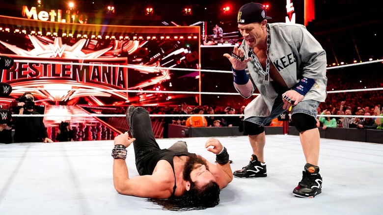 John Cena assaults Elias ay WWE WrestleMania