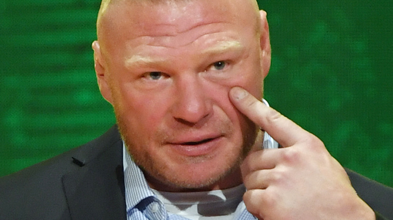 Brock Lesnar at a press conference 