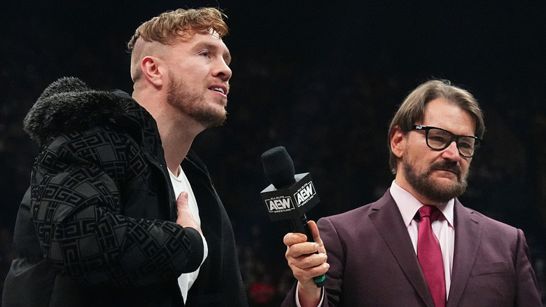 Will Ospreay and Tony Schiavone at AEW Full Gear