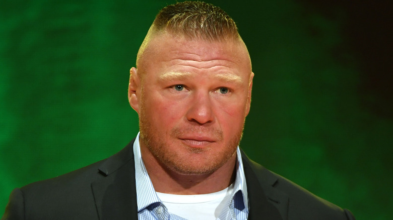 Brock Lesnar looking disappointed