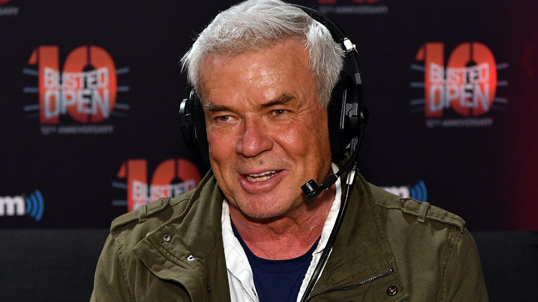 Eric Bischoff wearing a headset