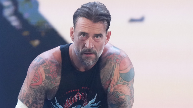 CM Punk during his entrance on an episode of 