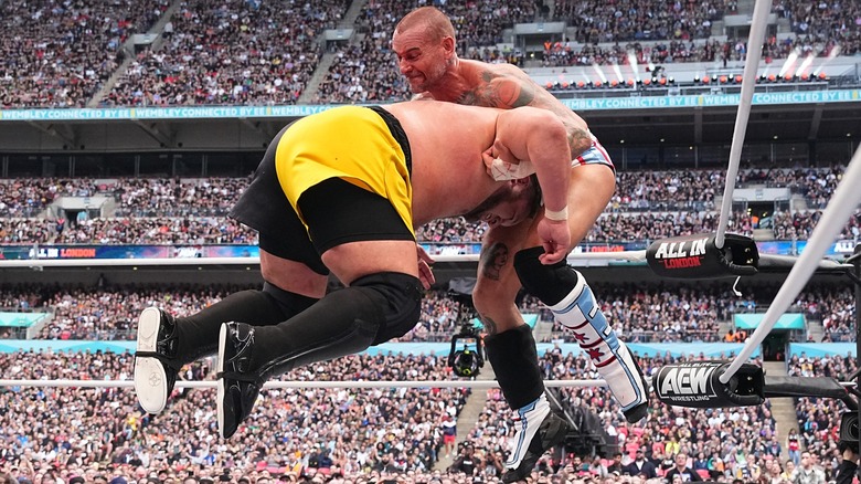 CM Punk hits the Pepsi Plunge at AEW All In
