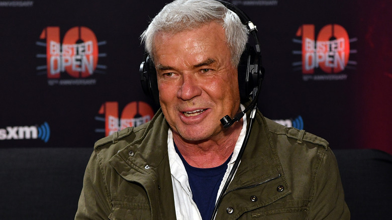 Eric Bischoff wearing a headset