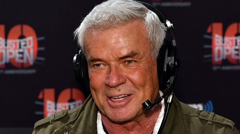 Eric Bischoff talking into his headset