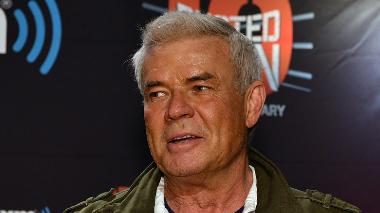 Eric Bischoff during a "Busted Open Radio" event