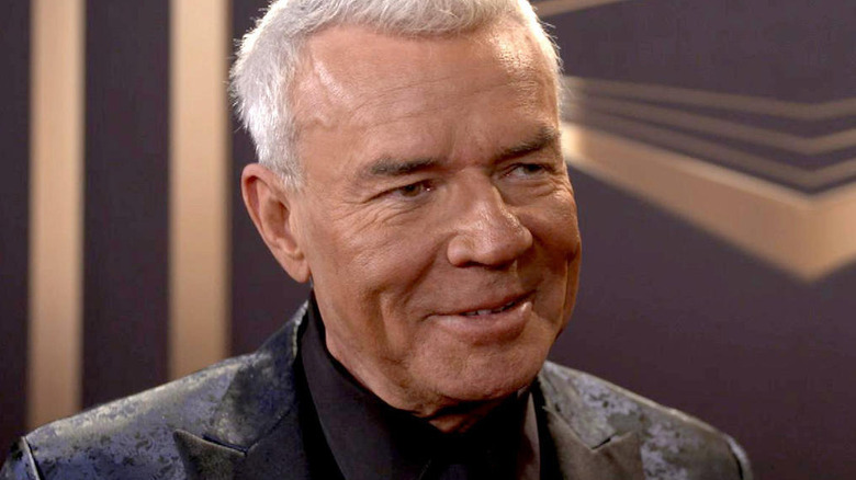 Eric Bischoff being interviewed at a WWE Hall of Fame event
