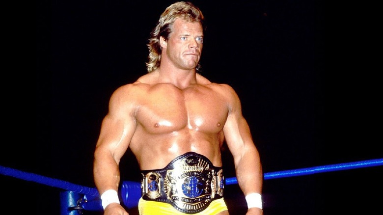 Lex Luger holding gold in WCW