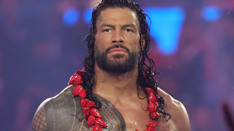 Roman Reigns wearing the Ula Fala