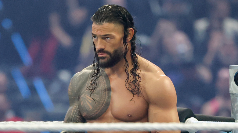 Roman Reigns waiting for the bell to ring