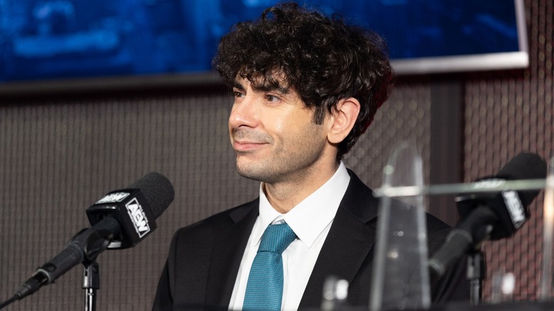 Tony Khan Prepares To Speak At An AEW Presser