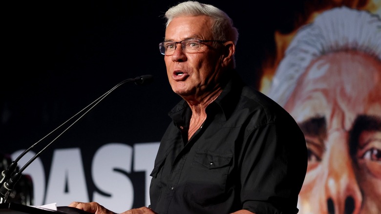 Eric Bischoff speaking at the podium