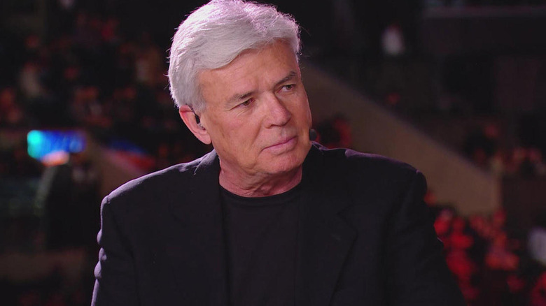 Eric Bischoff looking to his left