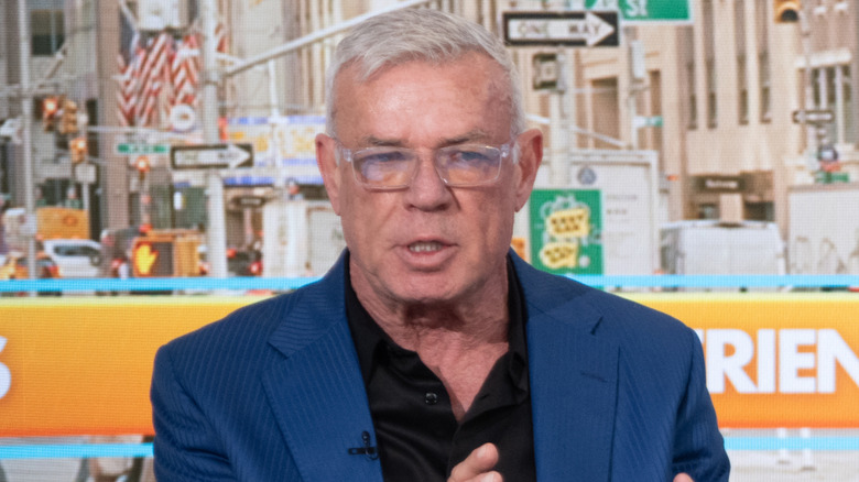 Eric Bischoff gesturing with his hands on Fox News