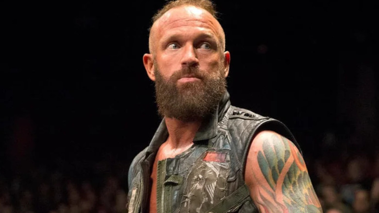 Eric Young wearing a leather vest