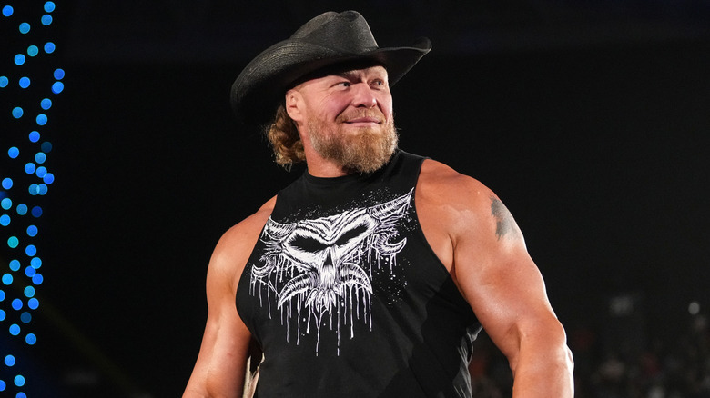 Brock Lesnar enters the ring during SmackDown at Norfolk Scope Arena on September 12, 2025 in Norfolk, Virginia.