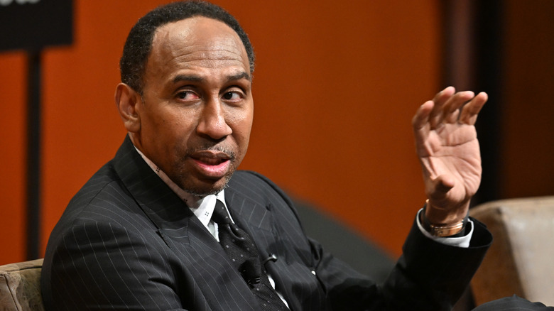 Stephen A. Smith speaks onstage during the 2025 ForbesBLK Summit.