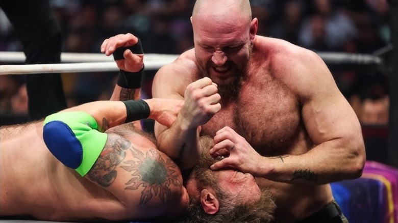 Adam "Cope" Copeland and Jon Moxley at AEW Revolution 2025