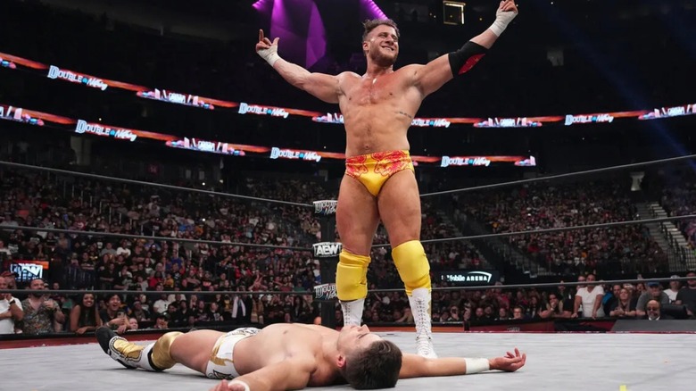 Sammy Guevara and MJF at AEW Double or Nothing 2023