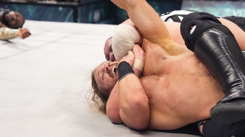 Swerve Strickland, Hangman Page, and Samoa Joe at AEW Revolution 2024