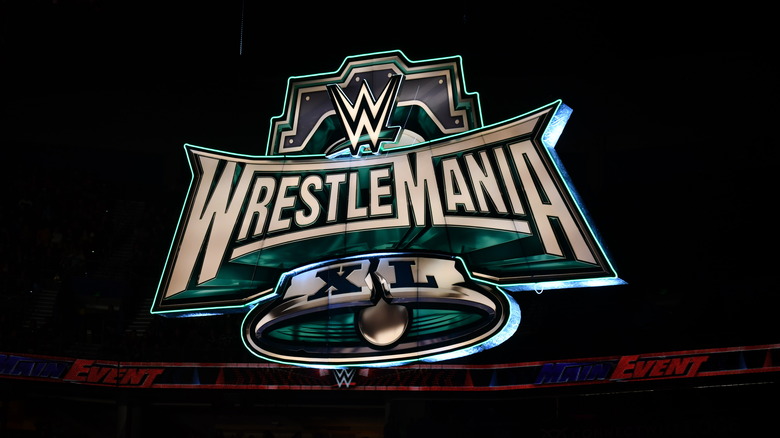 The WrestleMania sign