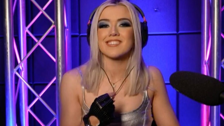 Stevie Turner in a backstage segment on "WWE NXT"