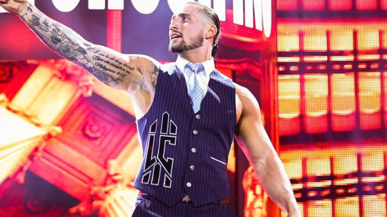 Luca Crusifino wearing a vest