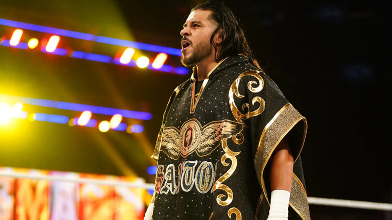 Santos Escobar wearing a shawl