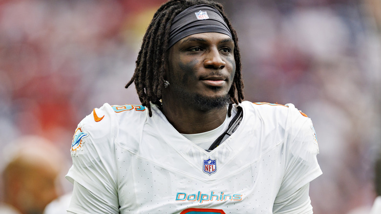 Trill Williams wearing football gear