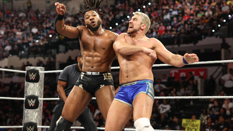 Trick Williams and Joe Hendry in the ring