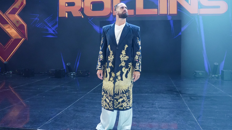 Seth Rollins walking to the ring
