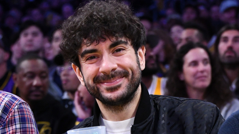 Tony Khan attends a basketball game between the Los Angeles Lakers and the San Antonio Spurs at Crypto.com Arena on March 17, 2025 in Los Angeles, California. NOTE TO USER: User expressly acknowledges and agrees that, by downloading and or using this photograph, User is consenting to the terms and conditions of the Getty Images License Agreement.