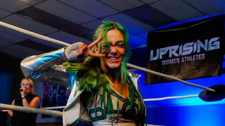 Anya Rune at an Uprising event