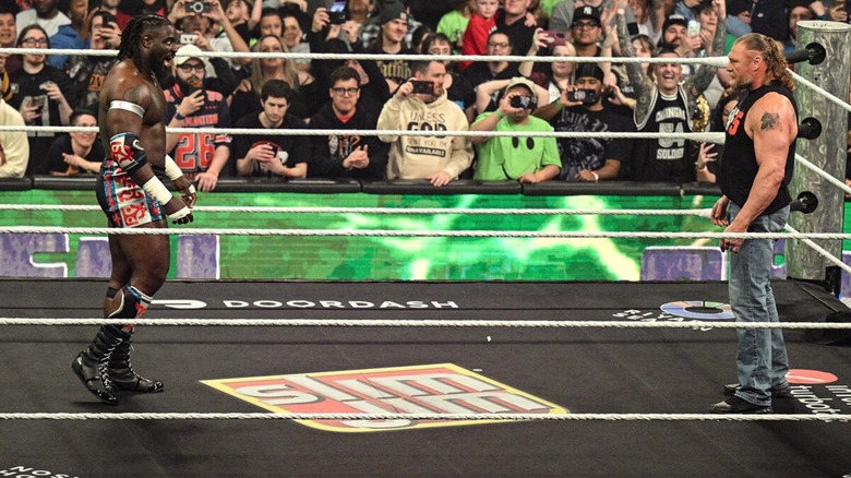 Oba Femi and Brock Lesnar on WWE Raw