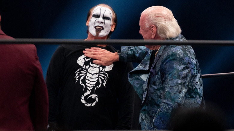 Ric Flair chops Sting