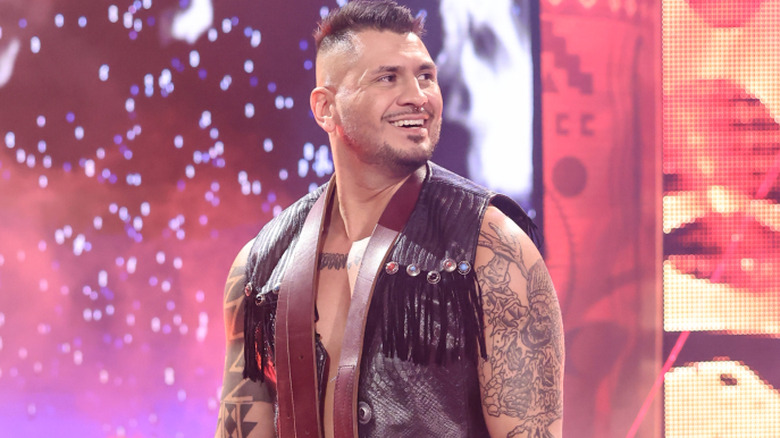 Eddy Thorpe wearing a brown vest
