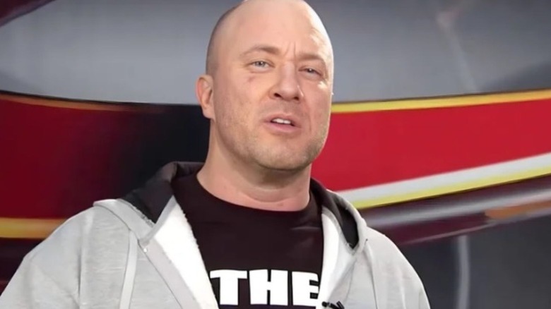 BJ Whitmer cuts a promo to the camera during an episode of Ring of Honor.