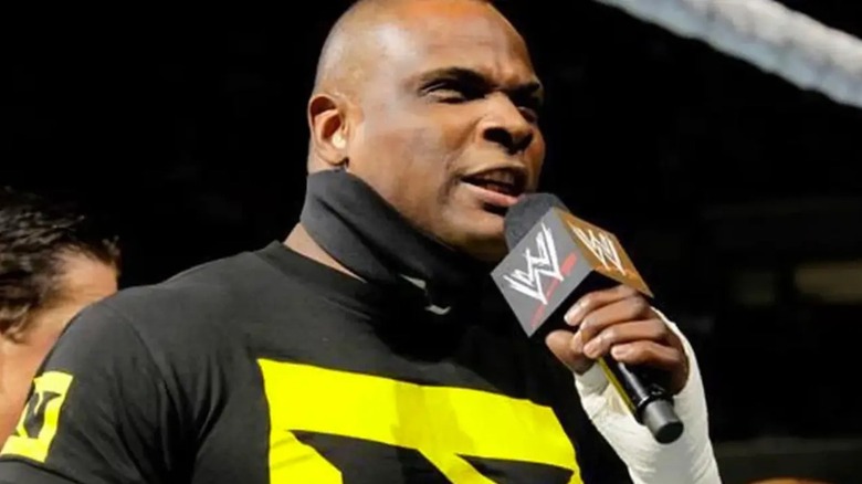 Michael Tarver during a promo segment whilst he was still with The Nexus.