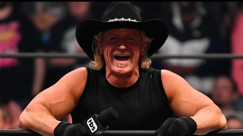 Jeff Jarrett during his first promo following his AEW debut, November 2022.
