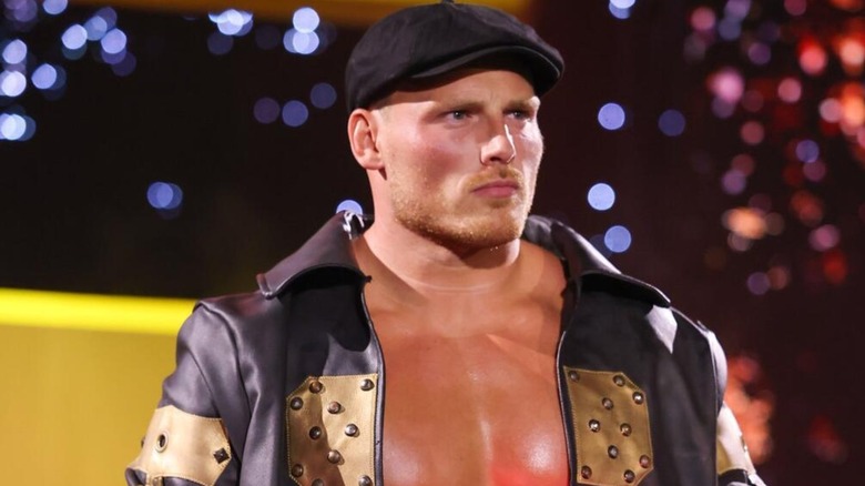 Ridge Holland walking to the ring in WWE