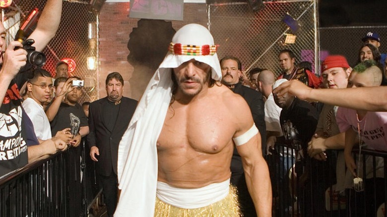 Sabu opn his way to the ring during an ECW show.