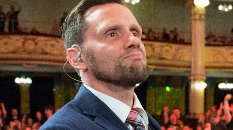 Nigel McGuinness in front of fans