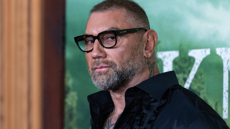 Dave Bautista wearing glasses
