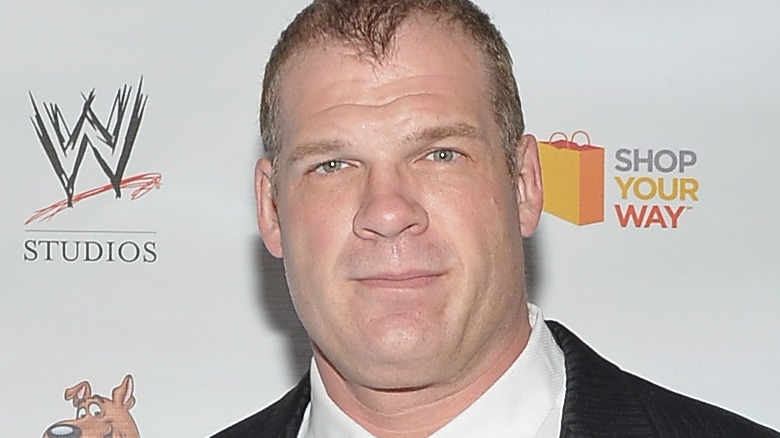 Kane posing at a WWE Studios event