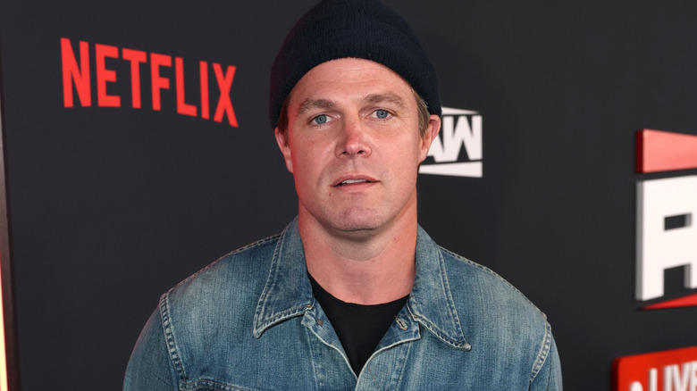 Stephen Amell attends Netflix's debut of WWE Monday Night Raw, 2025.